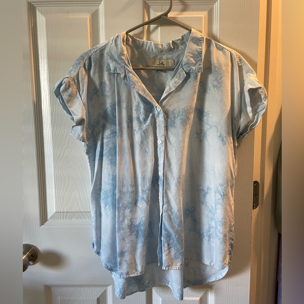 Thread & Supply Sky Blue Tiedye Top